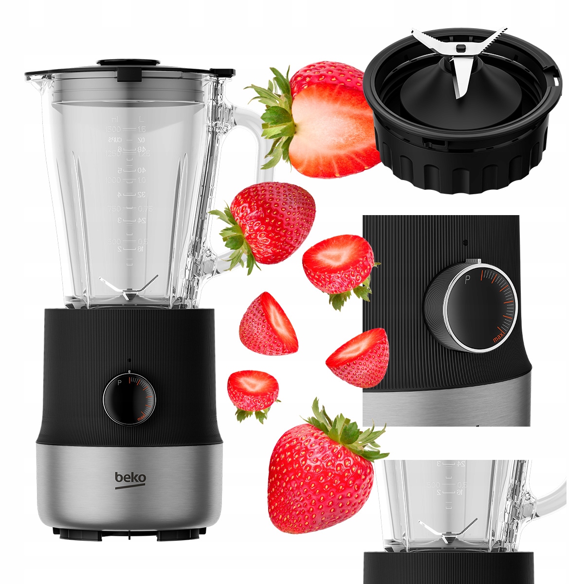 Beko 8910773200 800 W hrnčekový mixér, čierny